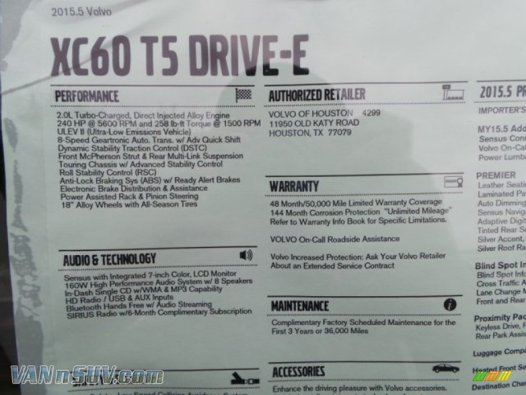 2015 XC60 T5 Drive-E - Black / Off Black photo #32