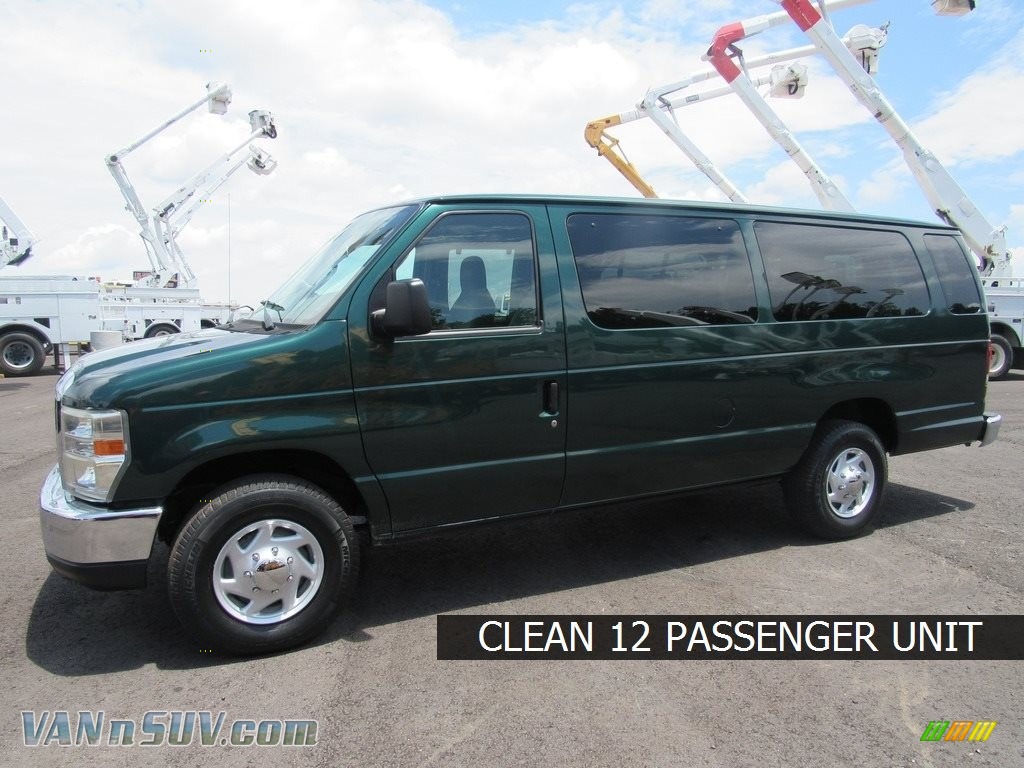 2009 E Series Van E350 Super Duty XLT Extended Passenger - Forest Green Metallic / Medium Flint photo #2