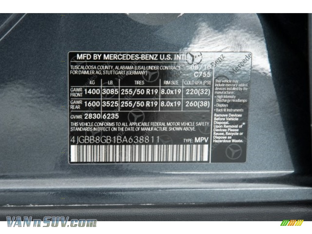 2011 ML 350 4Matic - Steel Grey Metallic / Black photo #19