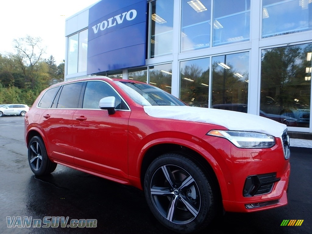 Passion Red / Charcoal Volvo XC90 T6 AWD R-Design