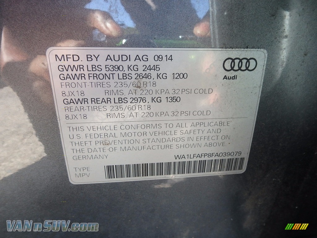 2015 Q5 2.0 TFSI Premium Plus quattro - Monsoon Gray Metallic / Black photo #20