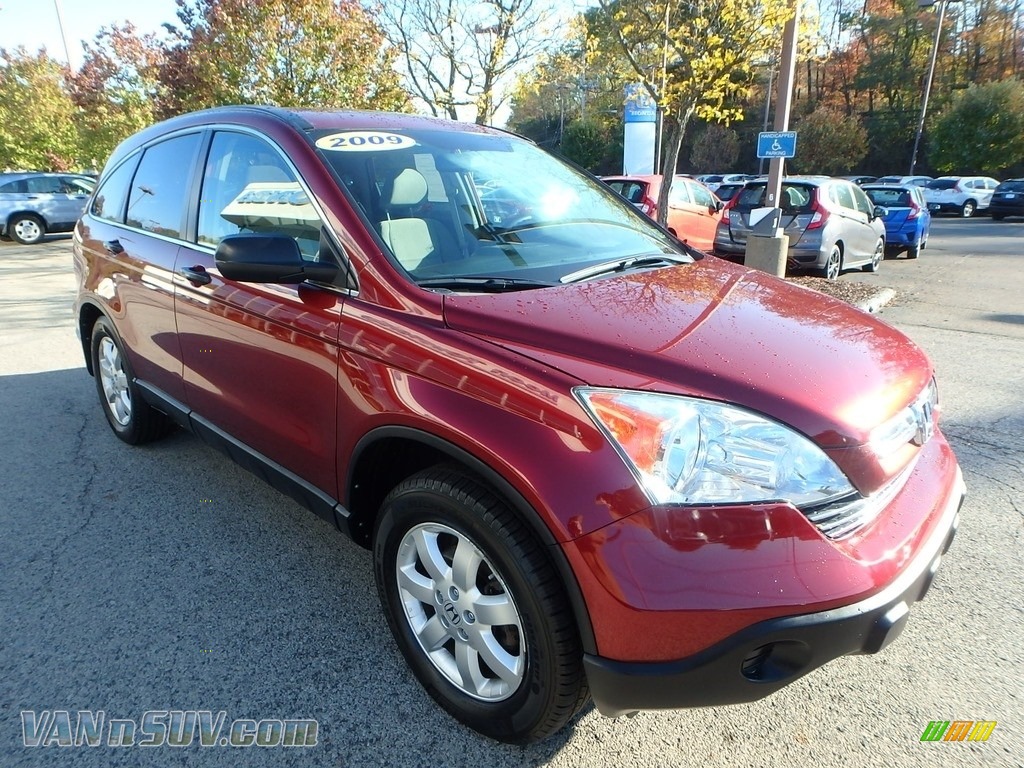 2009 CR-V EX 4WD - Tango Red Pearl / Gray photo #7