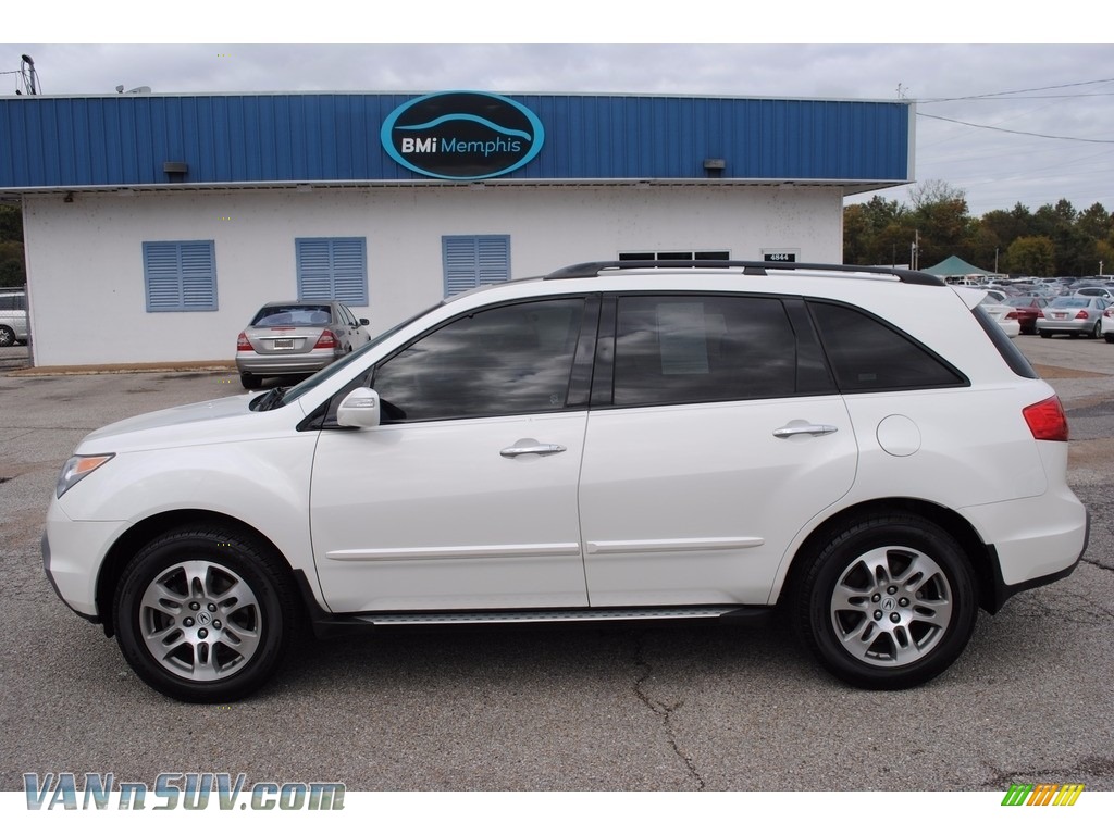 2008 MDX Technology - Aspen White Pearl / Taupe photo #2