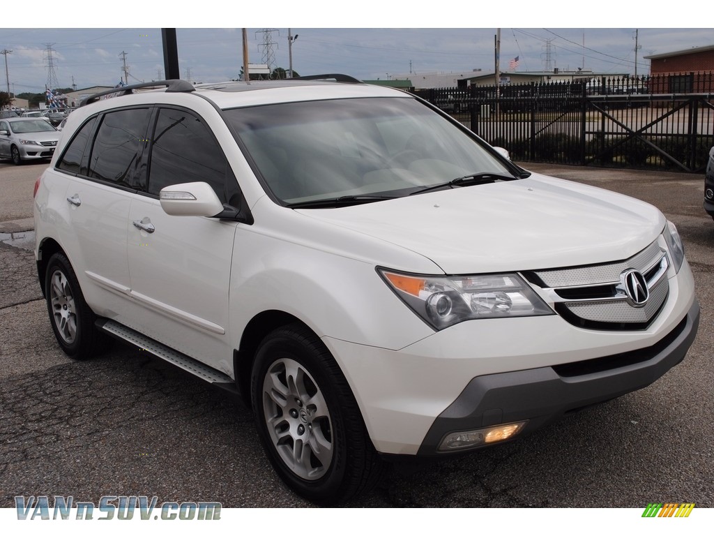 2008 MDX Technology - Aspen White Pearl / Taupe photo #7
