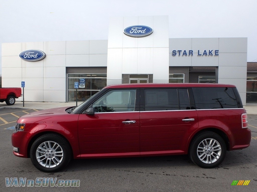 Ruby Red / Dune Ford Flex SEL AWD