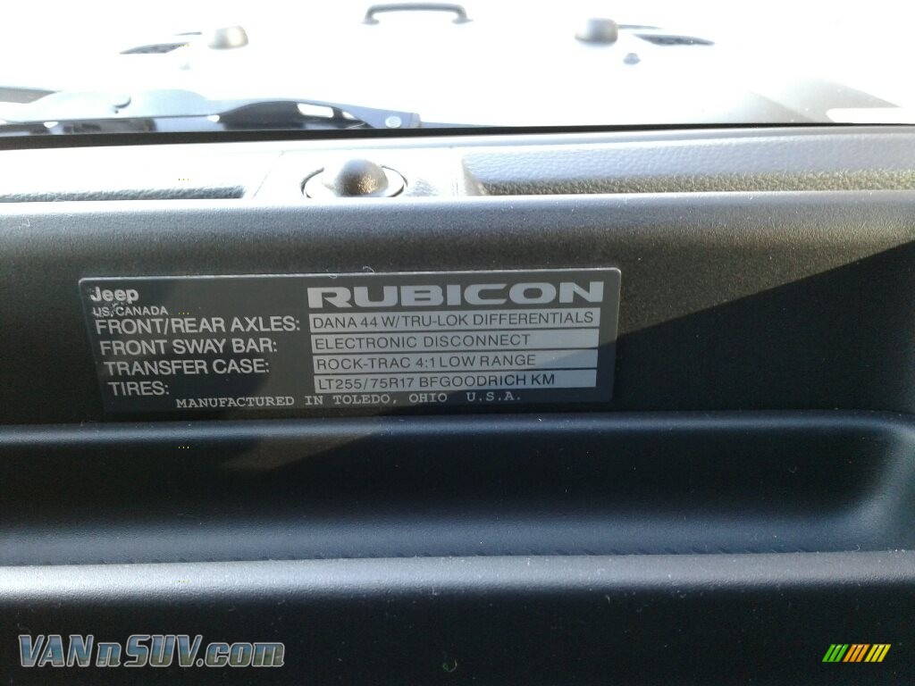 2018 Wrangler Unlimited Rubicon Recon 4x4 - Billet Silver Metallic / Black photo #28