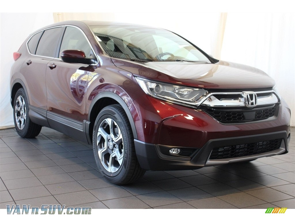 2018 CR-V EX - Basque Red Pearl II / Gray photo #2