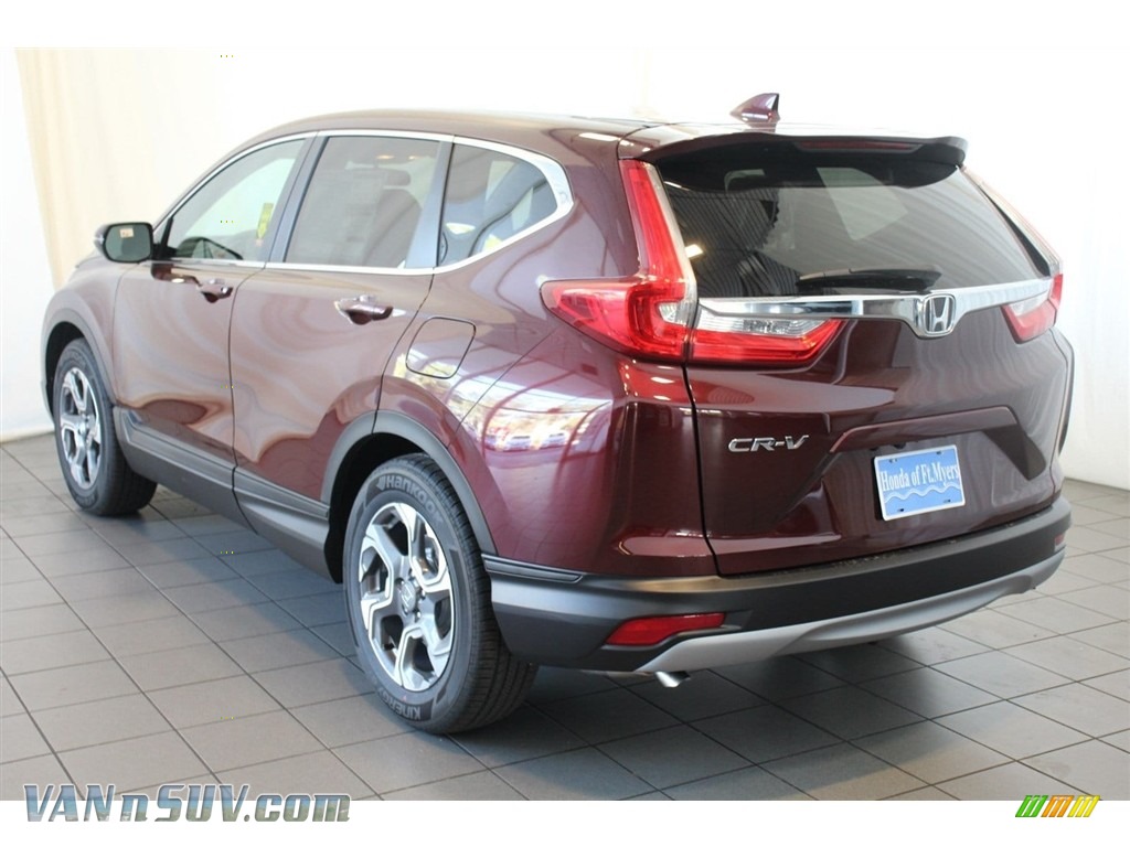 2018 CR-V EX - Basque Red Pearl II / Gray photo #6