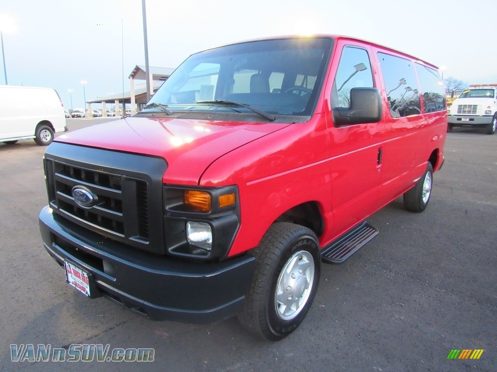 2011 E Series Van E350 XL Passenger - Vermillion Red / Medium Flint photo #1