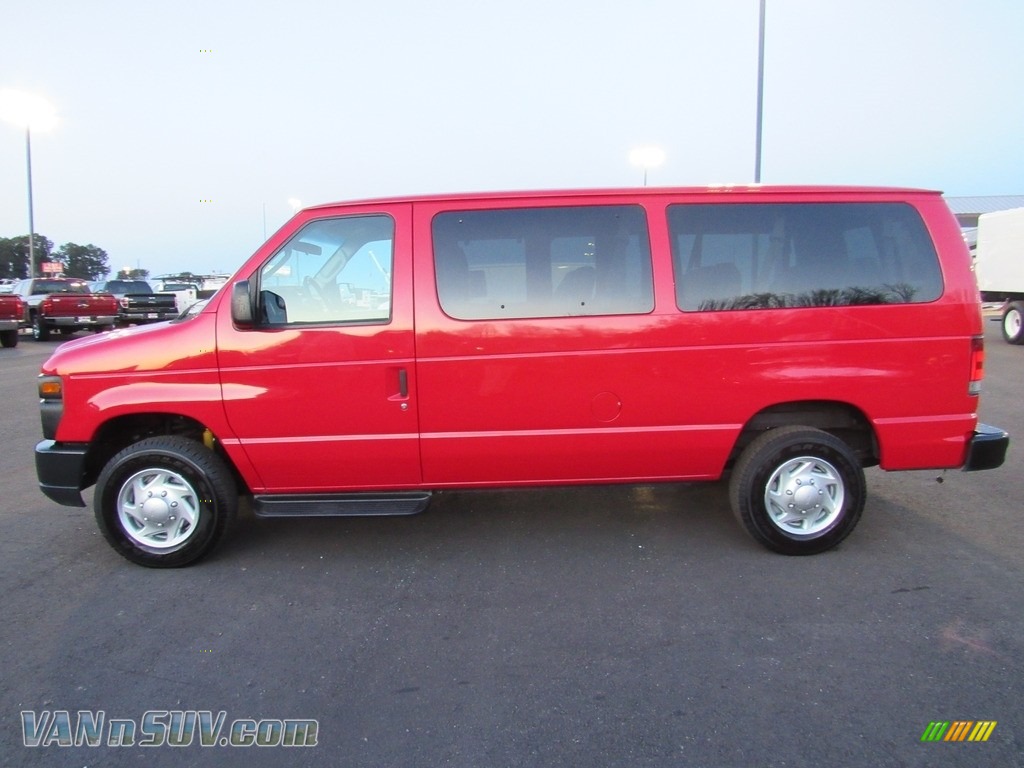 2011 E Series Van E350 XL Passenger - Vermillion Red / Medium Flint photo #2
