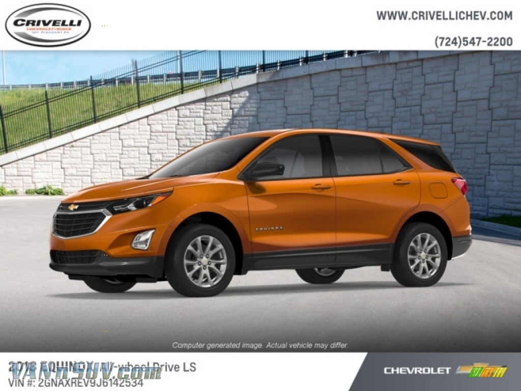Orange Burst Metallic / Medium Ash Gray Chevrolet Equinox LS AWD
