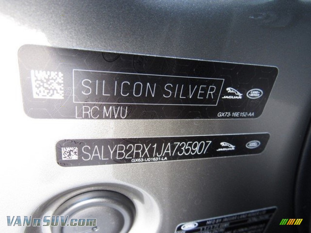 2018 Range Rover Velar S - Silicon Silver Metallic / Ebony photo #25