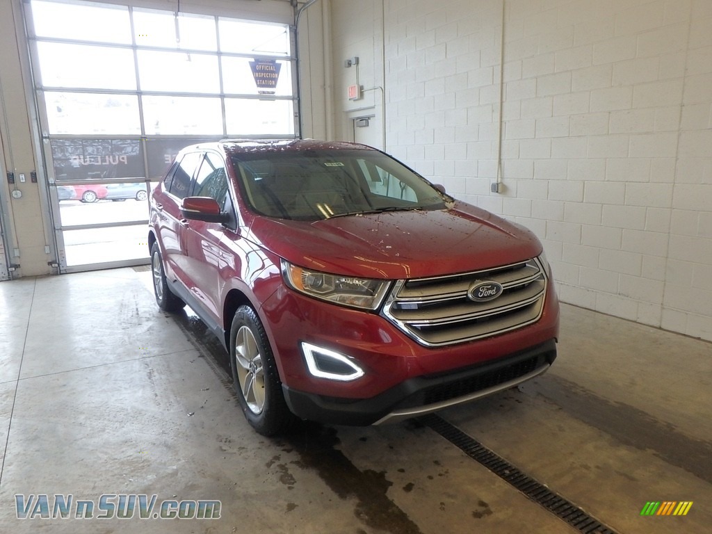 Ruby Red / Dune Ford Edge SEL AWD