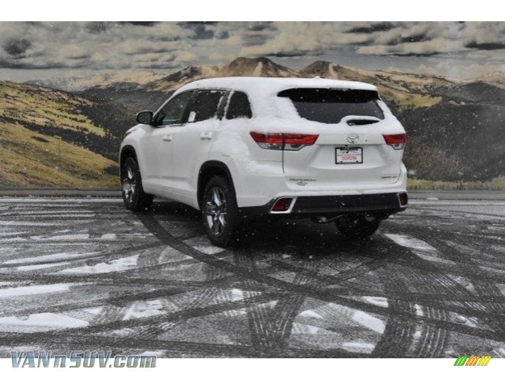 2018 Highlander Limited AWD - Blizzard White Pearl / Ash photo #3