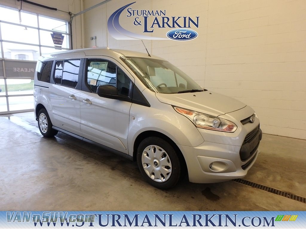 Silver / Charcoal Black Ford Transit Connect XLT Passenger Wagon
