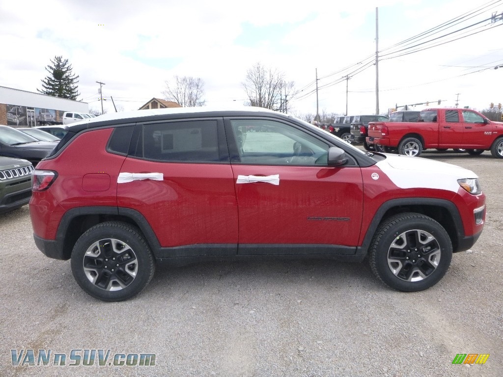 2018 Compass Trailhawk 4x4 - Redline Pearl / Black/Ruby Red photo #6
