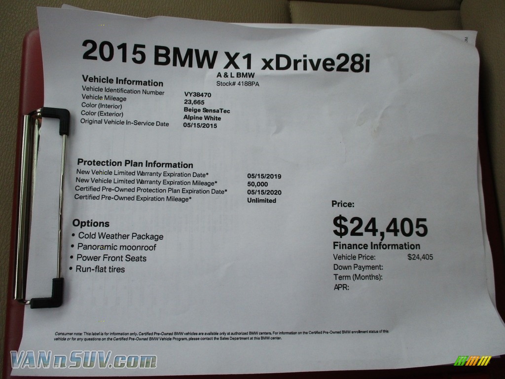 2015 X1 xDrive28i - Alpine White / Beige photo #12