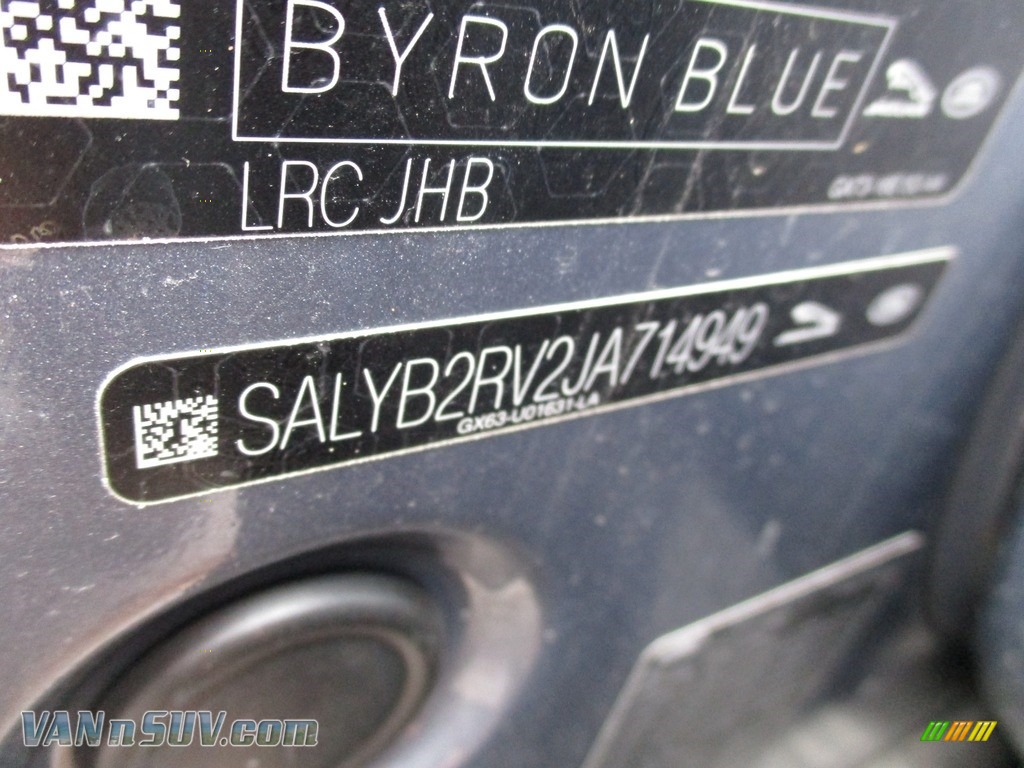 2018 Range Rover Velar S - Byron Blue Metallic / Light Oyster/Ebony photo #19