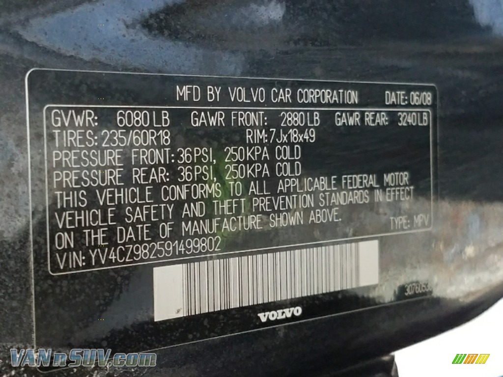 2009 XC90 3.2 AWD - Caper Green Metallic / Off Black photo #17