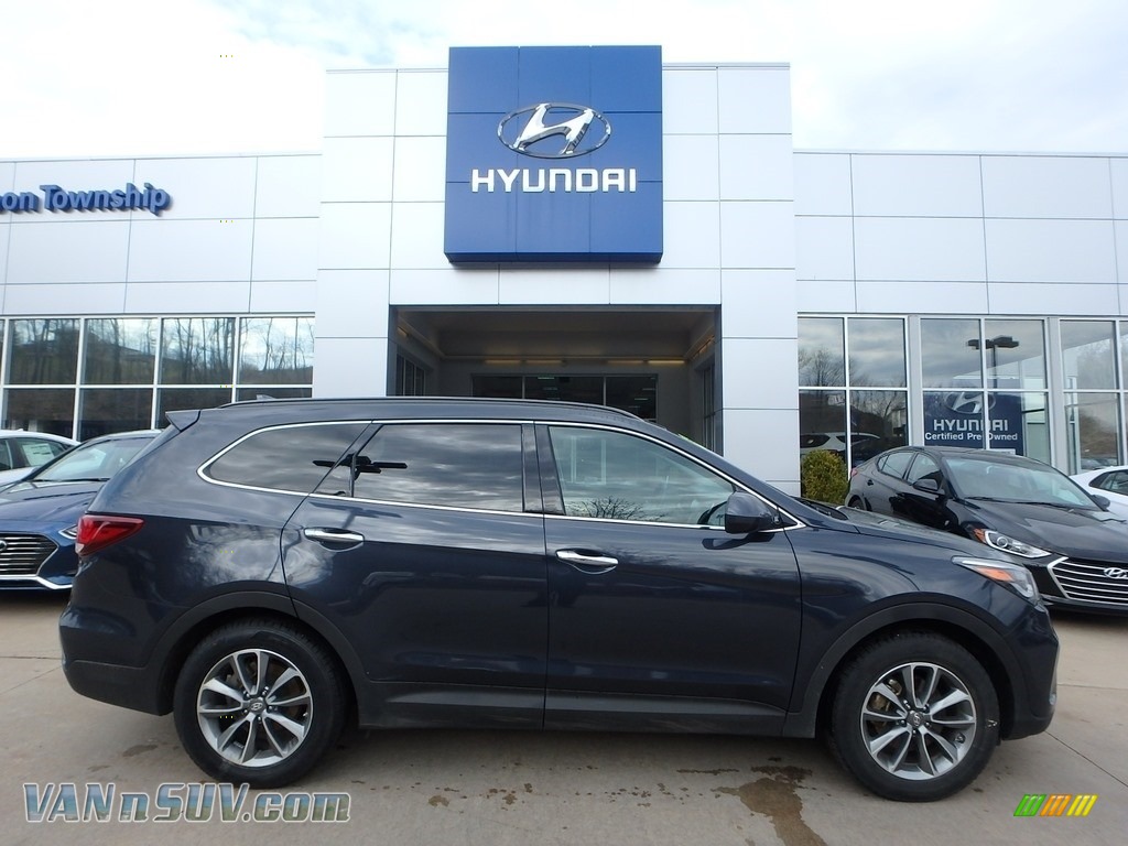 Storm Blue / Gray Hyundai Santa Fe SE AWD