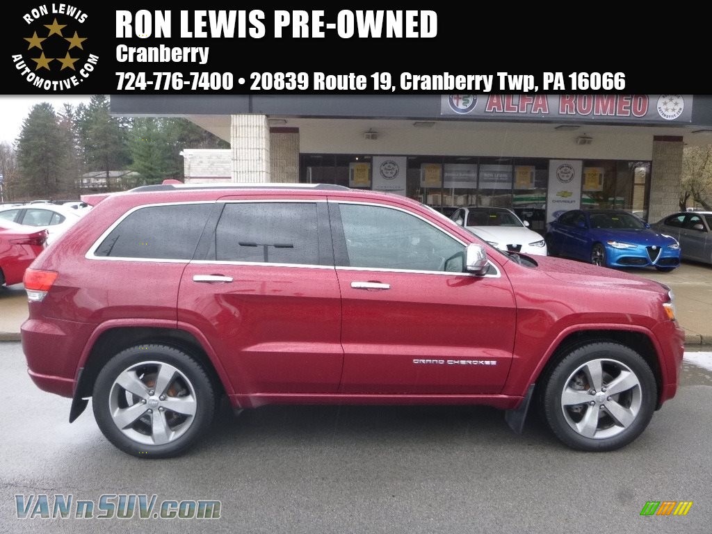 2014 Grand Cherokee Overland 4x4 - Deep Cherry Red Crystal Pearl / Overland Nepal Jeep Brown Light Frost photo #1