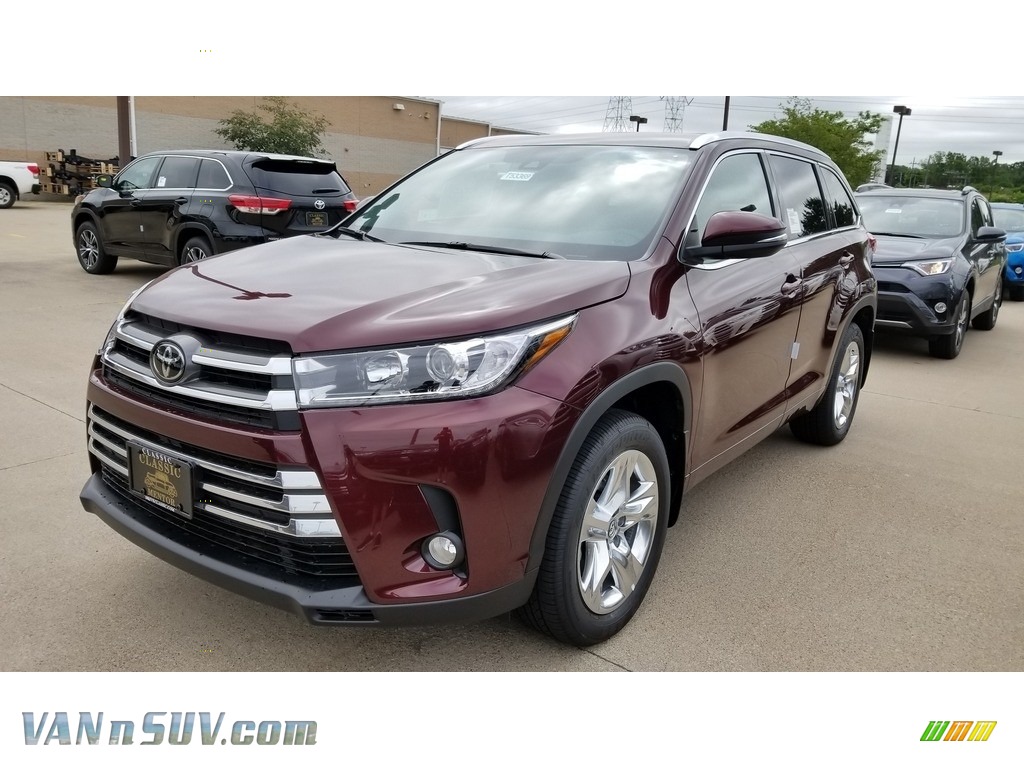 2018 Highlander Limited AWD - Ooh La La Rouge Mica / Black photo #1