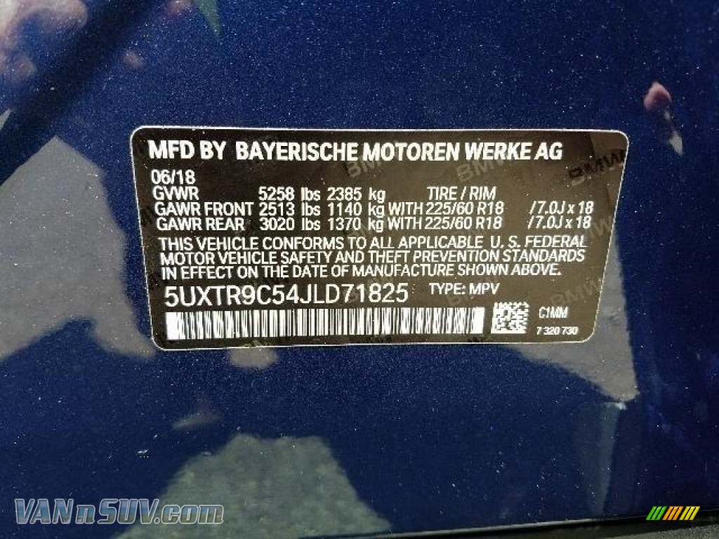 2018 X3 xDrive30i - Phytonic Blue Metallic / Canberra Beige/Black photo #14