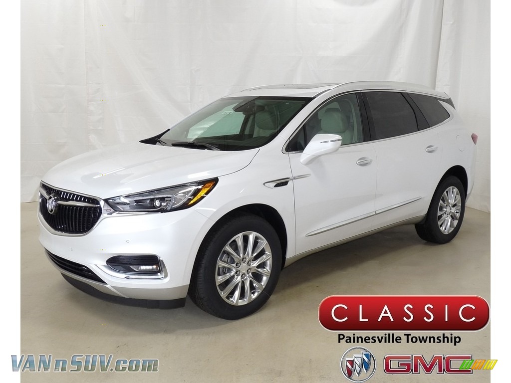 White Frost Tricoat / Shale/Ebony Accents Buick Enclave Premium AWD