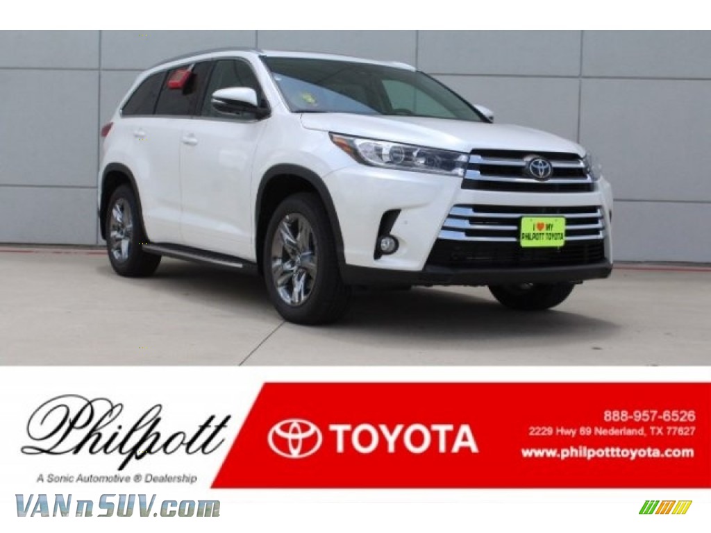 2018 Highlander Limited AWD - Blizzard White Pearl / Ash photo #1