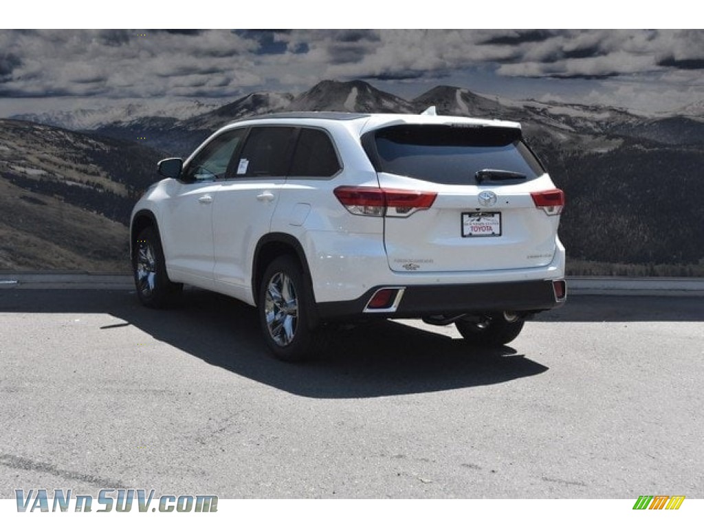 2018 Highlander Limited AWD - Blizzard White Pearl / Ash photo #3