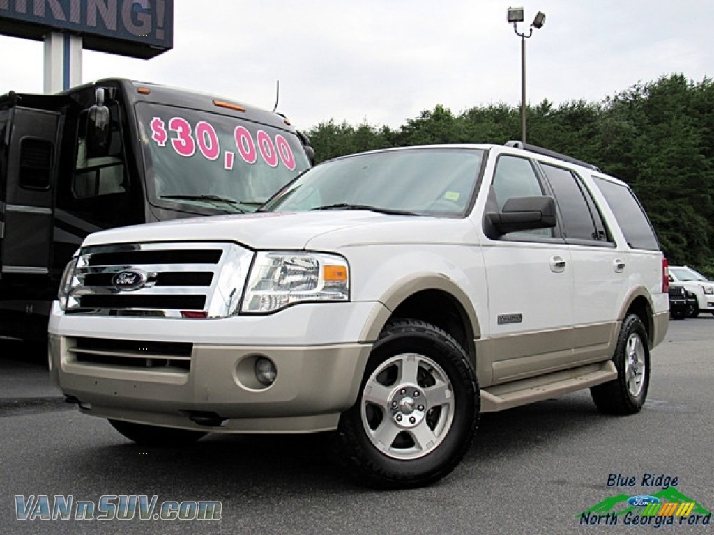 Oxford White / Charcoal Black/Camel Ford Expedition Eddie Bauer 4x4