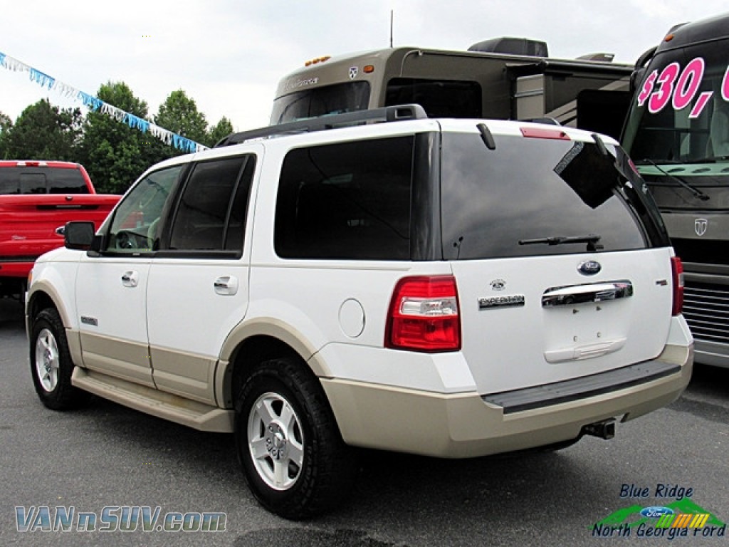 2007 Expedition Eddie Bauer 4x4 - Oxford White / Charcoal Black/Camel photo #3