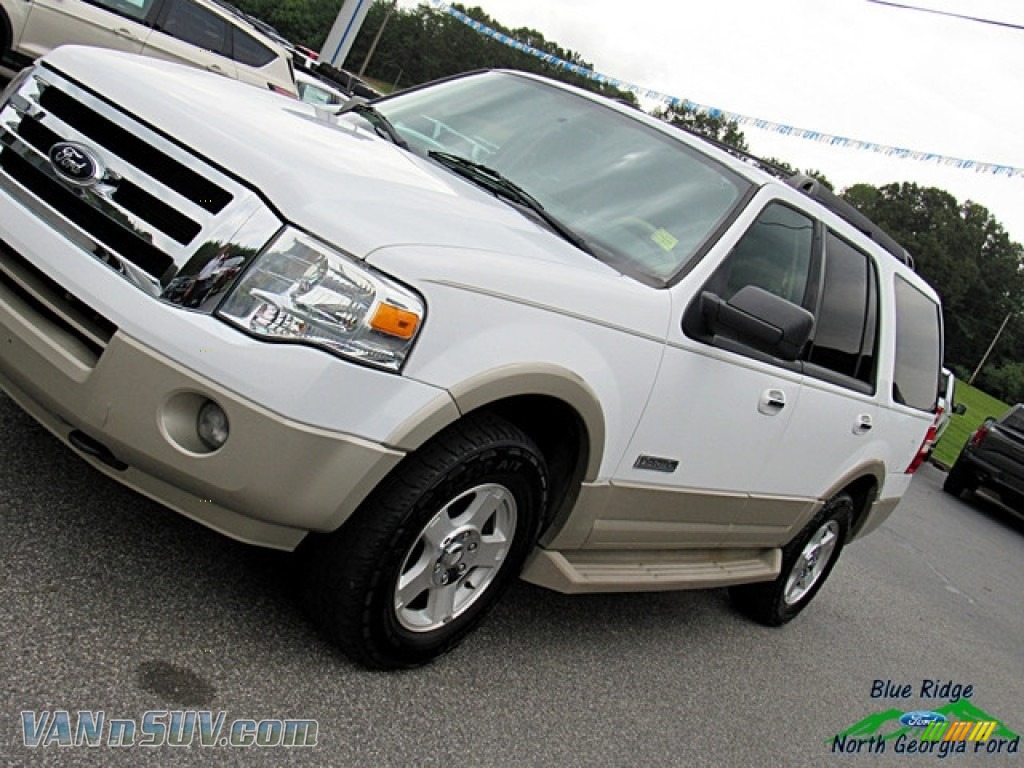 2007 Expedition Eddie Bauer 4x4 - Oxford White / Charcoal Black/Camel photo #29