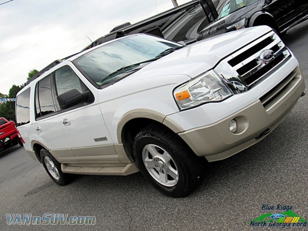 2007 Expedition Eddie Bauer 4x4 - Oxford White / Charcoal Black/Camel photo #30