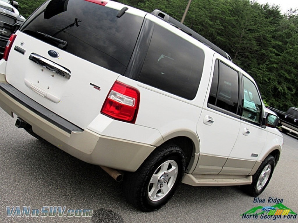 2007 Expedition Eddie Bauer 4x4 - Oxford White / Charcoal Black/Camel photo #31