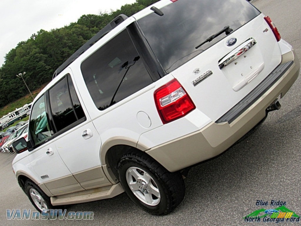 2007 Expedition Eddie Bauer 4x4 - Oxford White / Charcoal Black/Camel photo #32