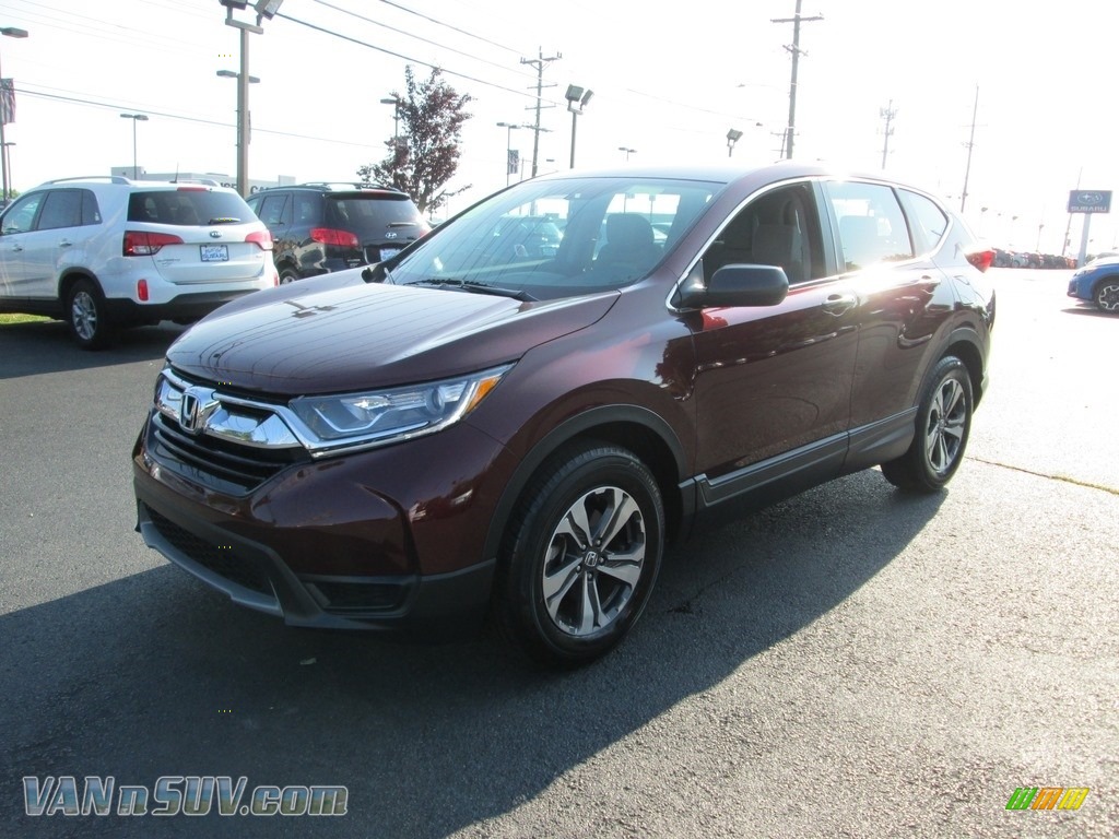 2017 CR-V LX - Basque Red Pearl II / Gray photo #2
