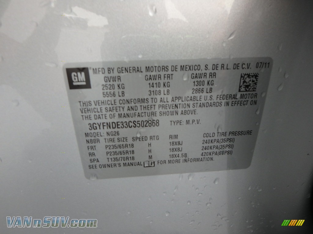 2012 SRX Luxury AWD - Radiant Silver Metallic / Ebony/Ebony photo #21
