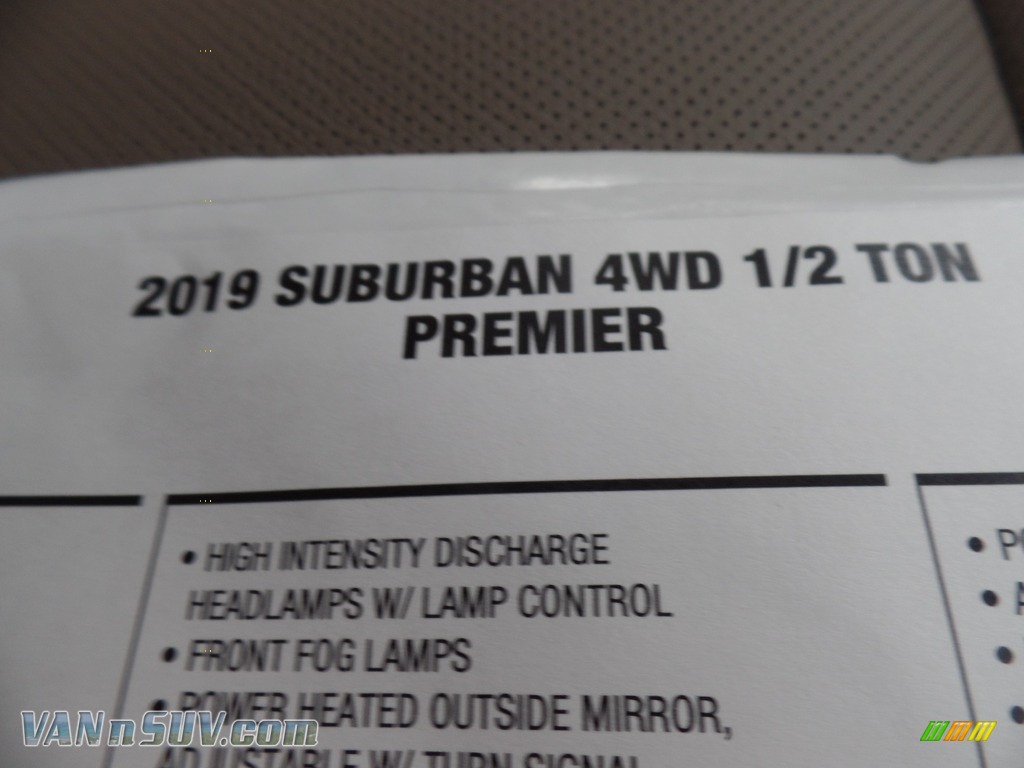2019 Suburban Premier 4WD - Summit White / Cocoa/Dune photo #59