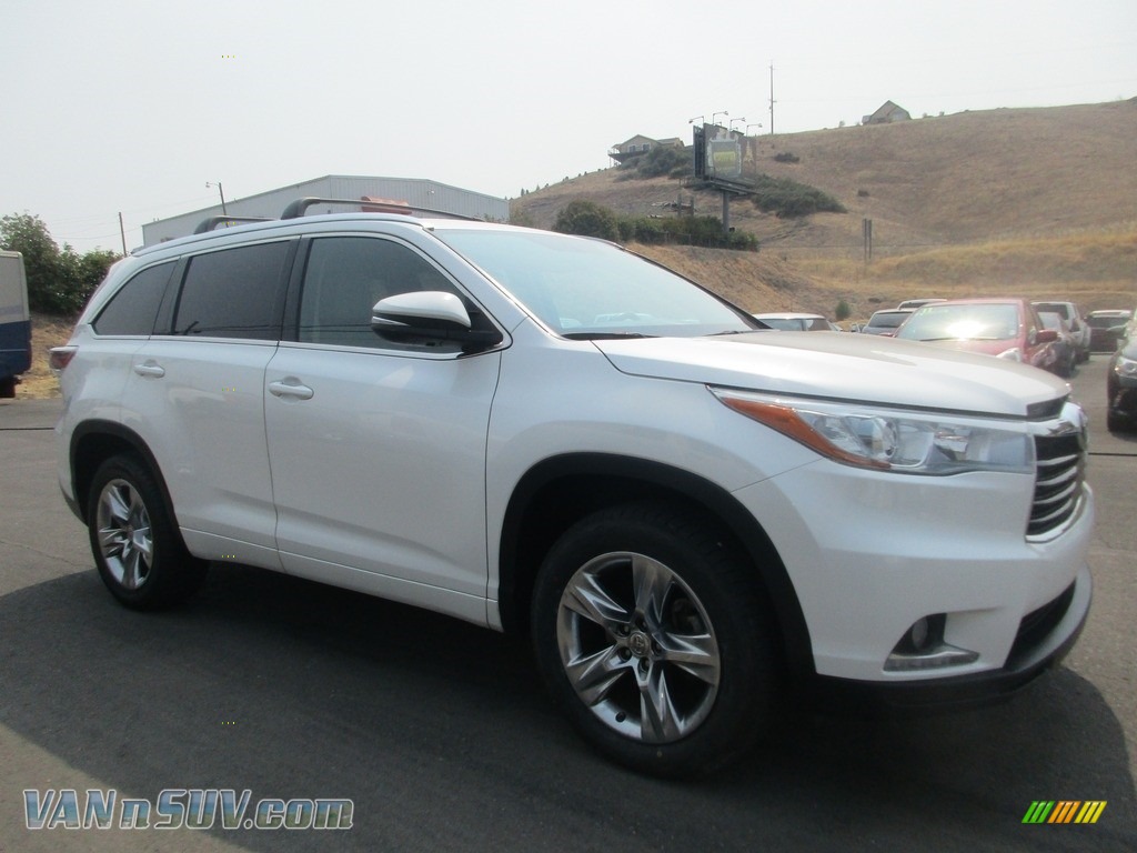 2015 Toyota Highlander Limited In Blizzard Pearl White 079033