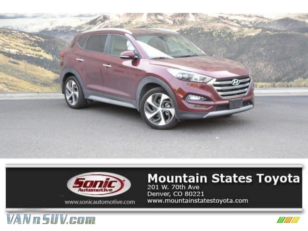 Ruby Wine / Beige Hyundai Tucson Limited AWD