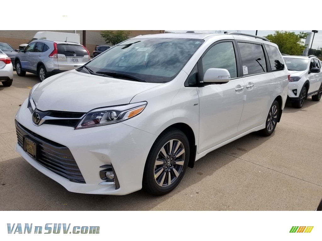 Blizzard Pearl White / Ash Toyota Sienna Limited AWD