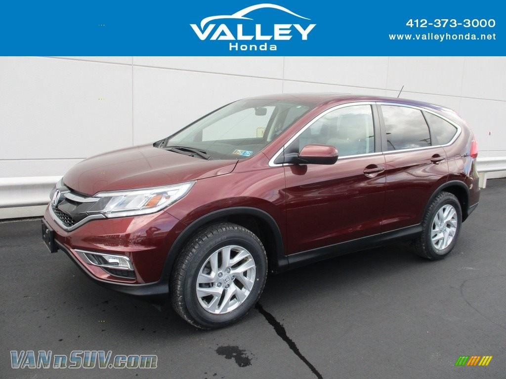2015 CR-V EX - Basque Red Pearl II / Gray photo #1