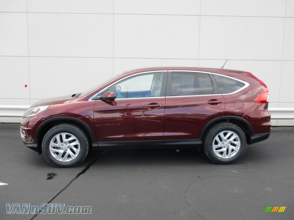 2015 CR-V EX - Basque Red Pearl II / Gray photo #2