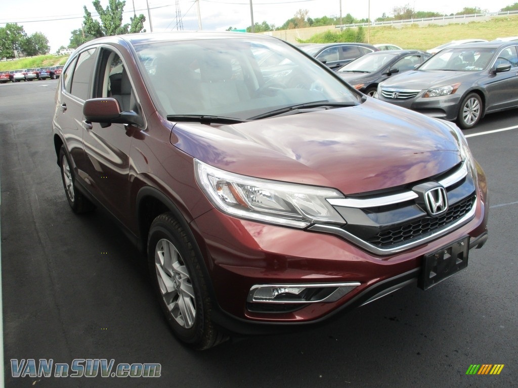 2015 CR-V EX - Basque Red Pearl II / Gray photo #6