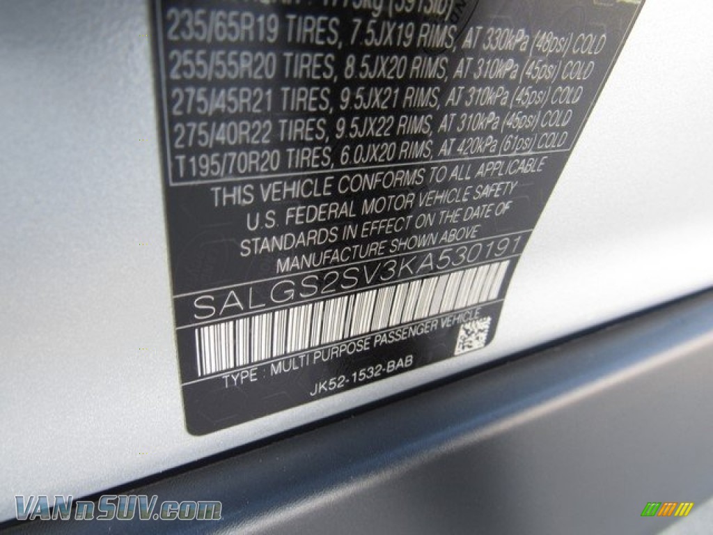 2019 Range Rover HSE - Indus Silver Metallic / Ebony/Ebony photo #41