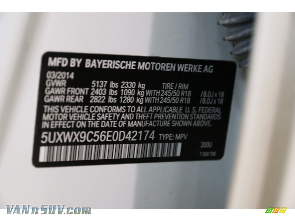 2014 X3 xDrive28i - Alpine White / Oyster photo #36