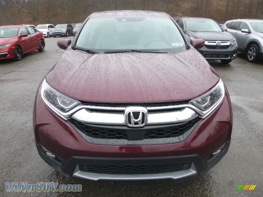 2019 CR-V EX-L AWD - Basque Red Pearl II / Gray photo #6