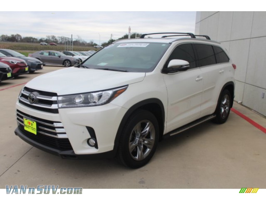 2017 Highlander Limited AWD - Blizzard White Pearl / Ash photo #4