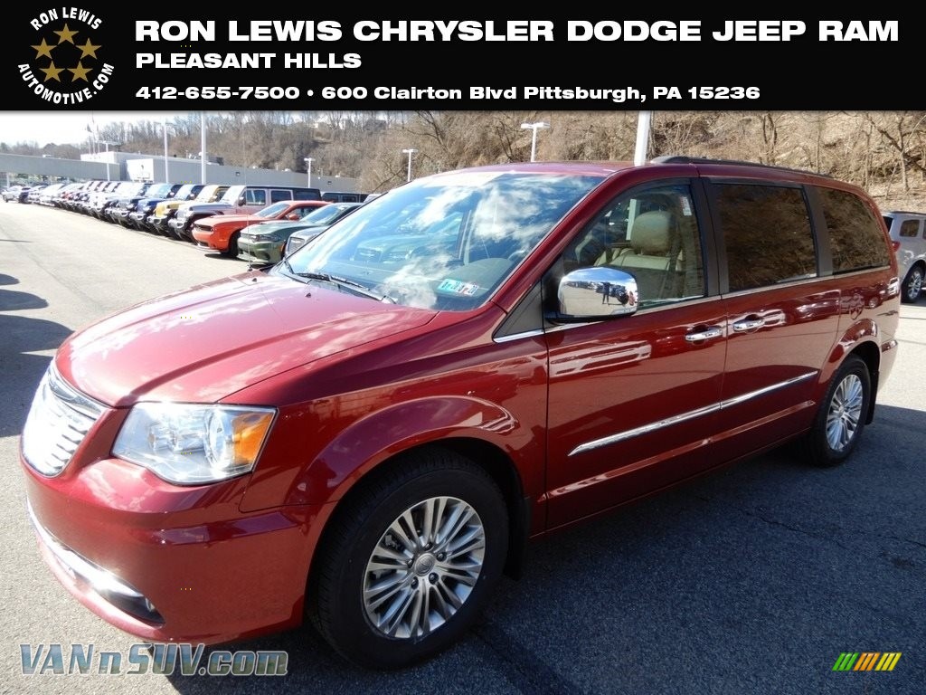 Deep Cherry Red Crystal Pearl / Dark Frost Beige/Medium Frost Beige Chrysler Town & Country Touring-L